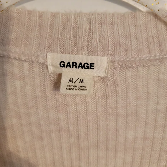 Garage Women's Cream Ribbed Cardigan - Picture 3 of 4